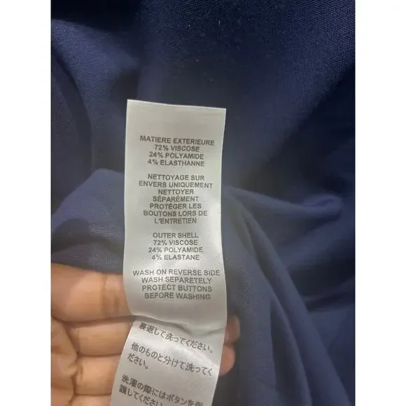 See by Chloé Blue Collared Button Front Shirt Dress Sz S